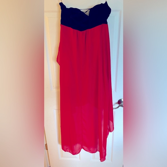 BCBG high low dress with criss cross back - Picture 2 of 2